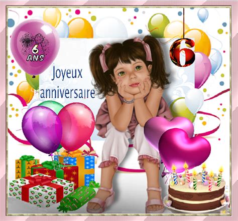 Joyeux Anniversaire 6 Ans Fillette Et Ses Cadeaux