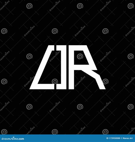 Or Logo Abstract Monogram Isolated On Black Background Stock Vector