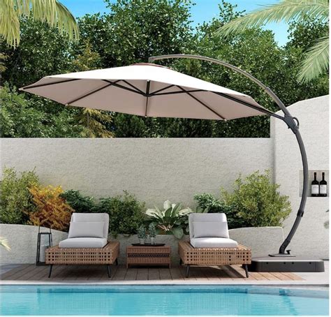 Lausaint Home Outdoor Patio Umbrella With Base Included 11 Ft Deluxe