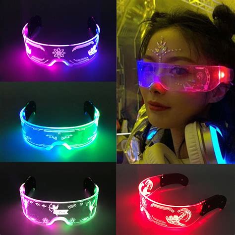 Led Luminous Colorful Technology Glasses Cheer Christmas Party Bar Dance Flash Lighting Up Party