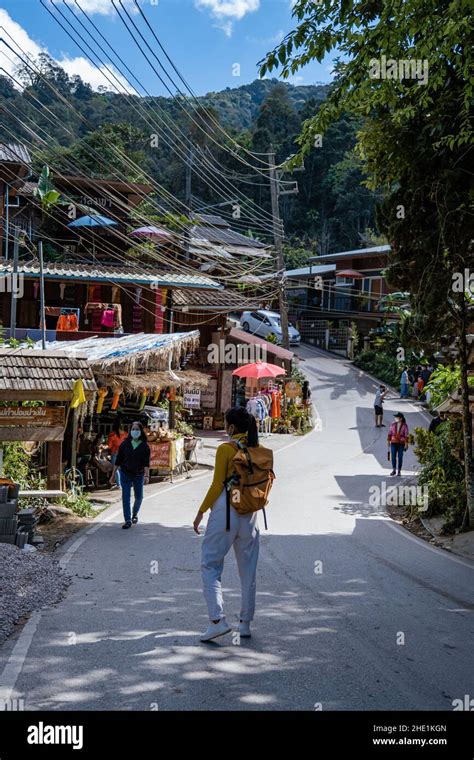 Mae Kampong Pang Klang Village In Chiang Mai Thailand A Woman Visited