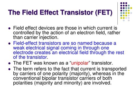 Ppt Field Effect Transistors Fets Powerpoint Presentation Free