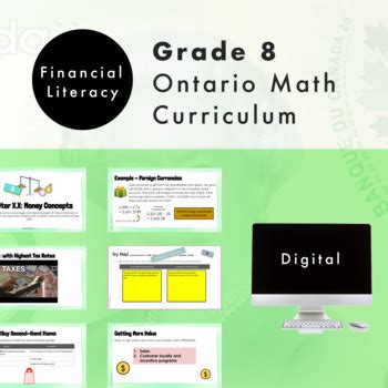 Grade Ontario Math Financial Literacy Curriculum Digital Google