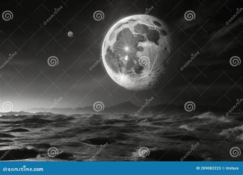 Full moon close up stock illustration. Illustration of moon - 289082223