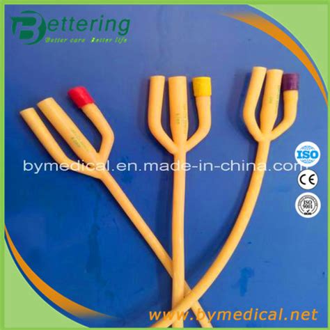 Medical Way Latex Foley Catheter With Silicone Coated Nelaton Tip