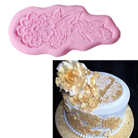 Diy Lace Flower Silicone Fondant Mold Cake Decorating Wedding Baking