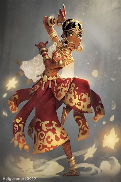 Artstation Indian Dancer Johannes Helgeson Character Design Indian Illustration