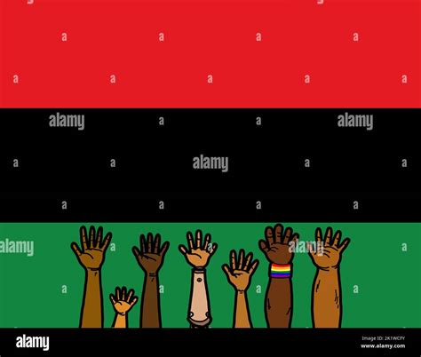 Pan-African flag, Afro American flag, UNIA flag or Black Liberation ...