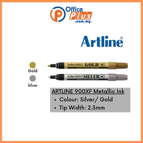 Artline Metallic Permanent Marker Goldsilver Officeplus