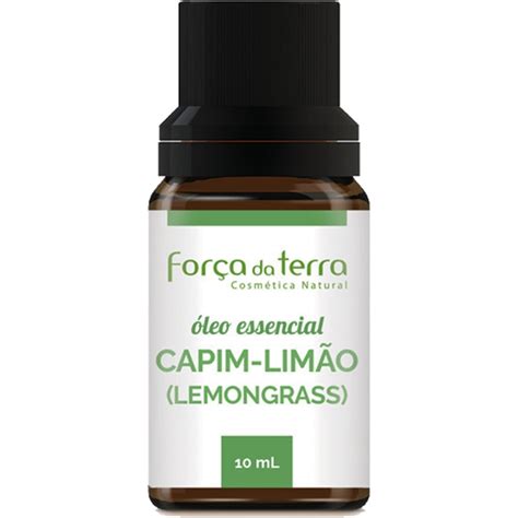 Óleo Essencial de Capim limão Lemongrass Força da Terra 10ml Óleo