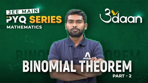 Binomial Theorem Part Previous Year Questions For Jee Main