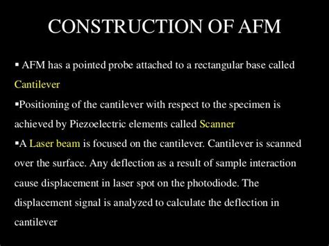 Atomic force microscopy (AFM) -principle, working mode, applications