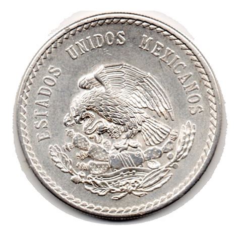 Moneda Mexicana Antigua Plata Cuauhmtemoc P A En