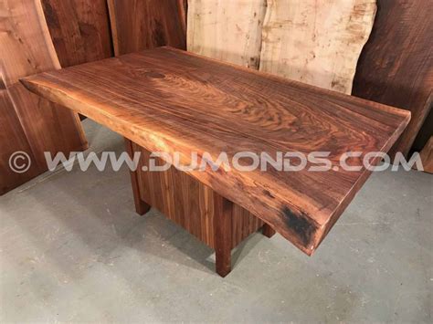 44 Custom Cherry Slab Dining Table With Ebony Butterflies Dumonds