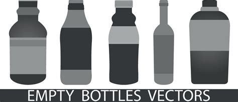 Empty Glass Bottles Vector Bottle Vector 29071048 Vector Art At Vecteezy