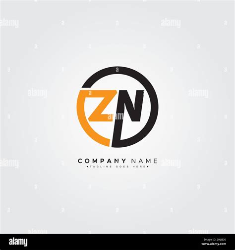 Letra Inicial Logotipo Zn Logotipo De Minimal Business Para Los Alfabetos Z Y N Imagen Vector