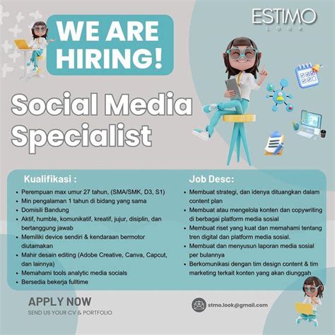 Lowongan Kerja Social Media Specialist Di Estimo LokerBandung Id