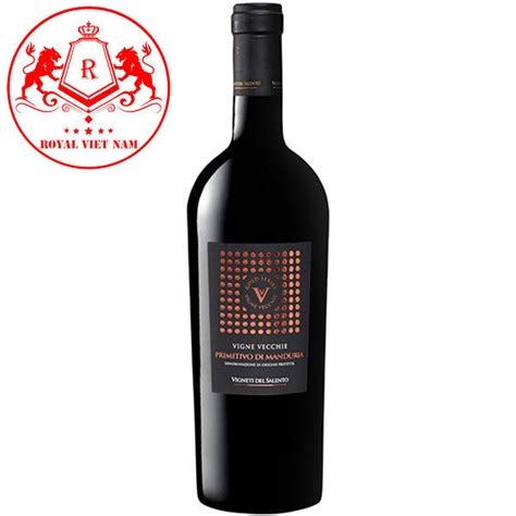 Rượu vang Vigne Vecchie Primitivo Di Manduria V Vàng Rượu VIP