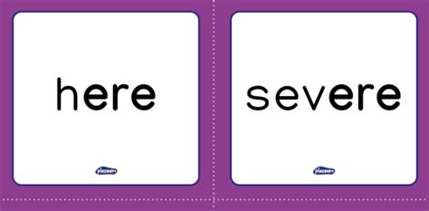 Phase 5 Phonics Word Cards Alternative Spellings Set 4 Ear Air