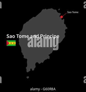 Lage von Sao Tome und Principe auf der Weltkarte mit vergrößerter Karte