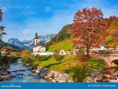 Amazing Mountain Landscape In The Bavarian Alps Ramsau Bei