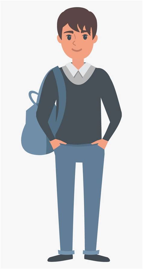 Student Png - Male Student Cartoon Png PNG Image | Transparent PNG Free ...