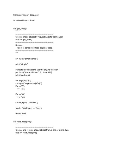 Food Utilities Data Structures Cp164 Wlu Studocu