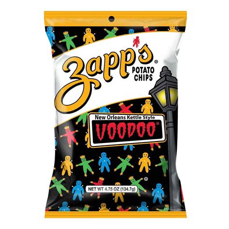 Zapps Kettle Style Potato Chips Voodoo Flavor 5 Oz 8 Bags