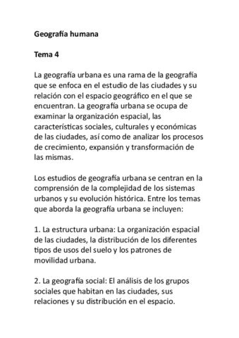 Temario Geografia Humana Pdf