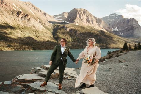 Dazzling And Laid Back Glacier National Park Elopement Junebug Weddings