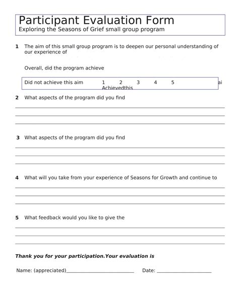 Free Printable Peer Evaluation Templates Pdf Excel Students Group