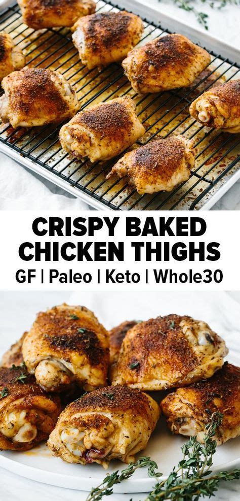 Baked Chicken Thighs Crispy Juicy Downshiftology Artofit