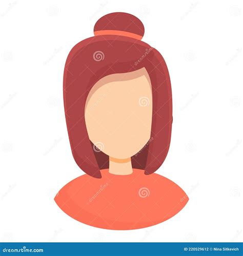 Anonymous Hidden Girl Icon Cartoon Style Stock Vector Illustration