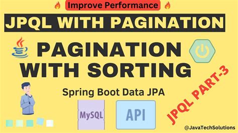 Jpql Pagination With Sorting Improve Performance How To Use