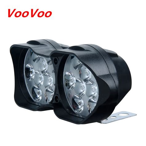 VOOVOO LED Motorcycle Light Moto Headlight Lamp Scooters Fog Spotlight