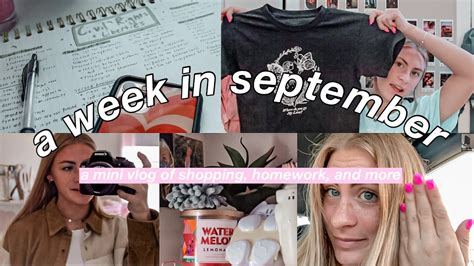 A Week In September A Simplistic Vlog Shopping Driving Homework