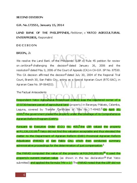 Lbp Vs Yatco 2014 Pdf Eminent Domain Real Estate Appraisal