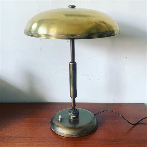 Lampada Da Tavolo In Ottone Orientabile Degli Anni Angolo Vintage