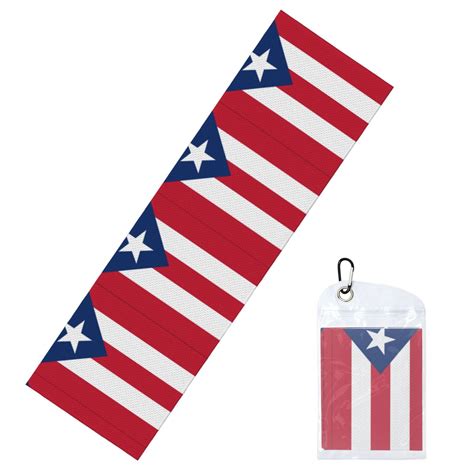 Puerto-Rico Flag Cooling Towel 39.4"X11.8" Ice Sweat Towel Face Cooling