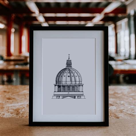 The Dome of St Peter's Basilica Artwork, Original Wall Art