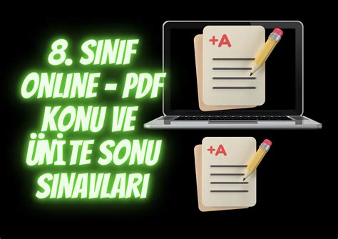 8 SINIF ONLINE VE PDF KONU VE ÜNİTE SONU SINAVLAR FENUS BİLİM