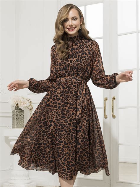 Kleid Mit Leopardenmuster