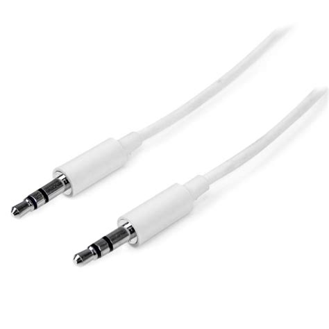 Amazon Startech M White Slim Mm Stereo Audio Cable Mm