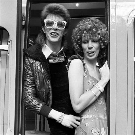 David Bowie With His Wife Angie Bowie at Victoria Station Before He ...