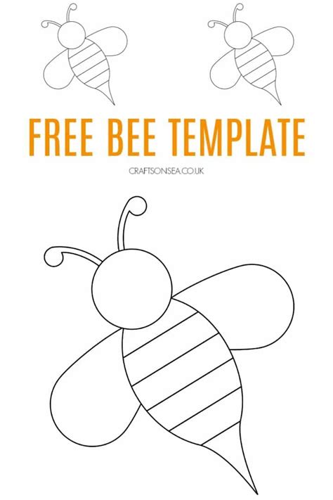 Free Printable Bee Templates Bee Template Bee Printables 59 Off