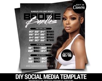 Hair Price List Flyer Templates DIY Beauty Salon Braids Wig Stylist