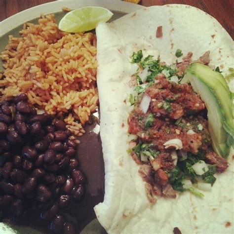 Steak Tacos Spanish Rice Black Beans And Burnt Salsa Spanish Rice Steak Tacos Good Eats