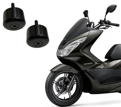 Peso De Guidão Balanceador Preto Honda Pcx 150 Ma Cross Peso de