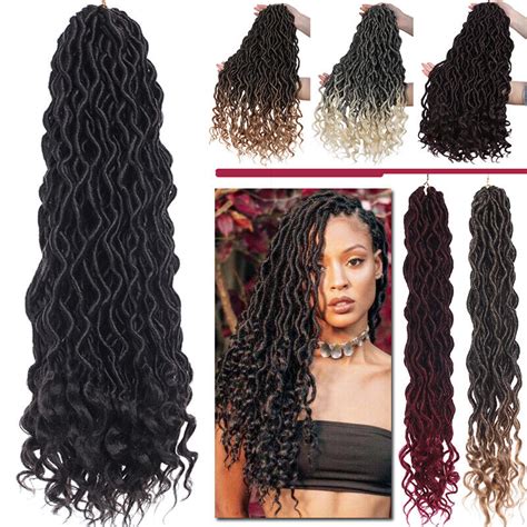 Goddess Faux Locs Curly Crochet Braids Real Locs Braiding Hair As