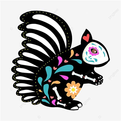 Dead Squirrel Clipart PNG Images, Dead Squirrel Animal Skeleton, Day Of ...